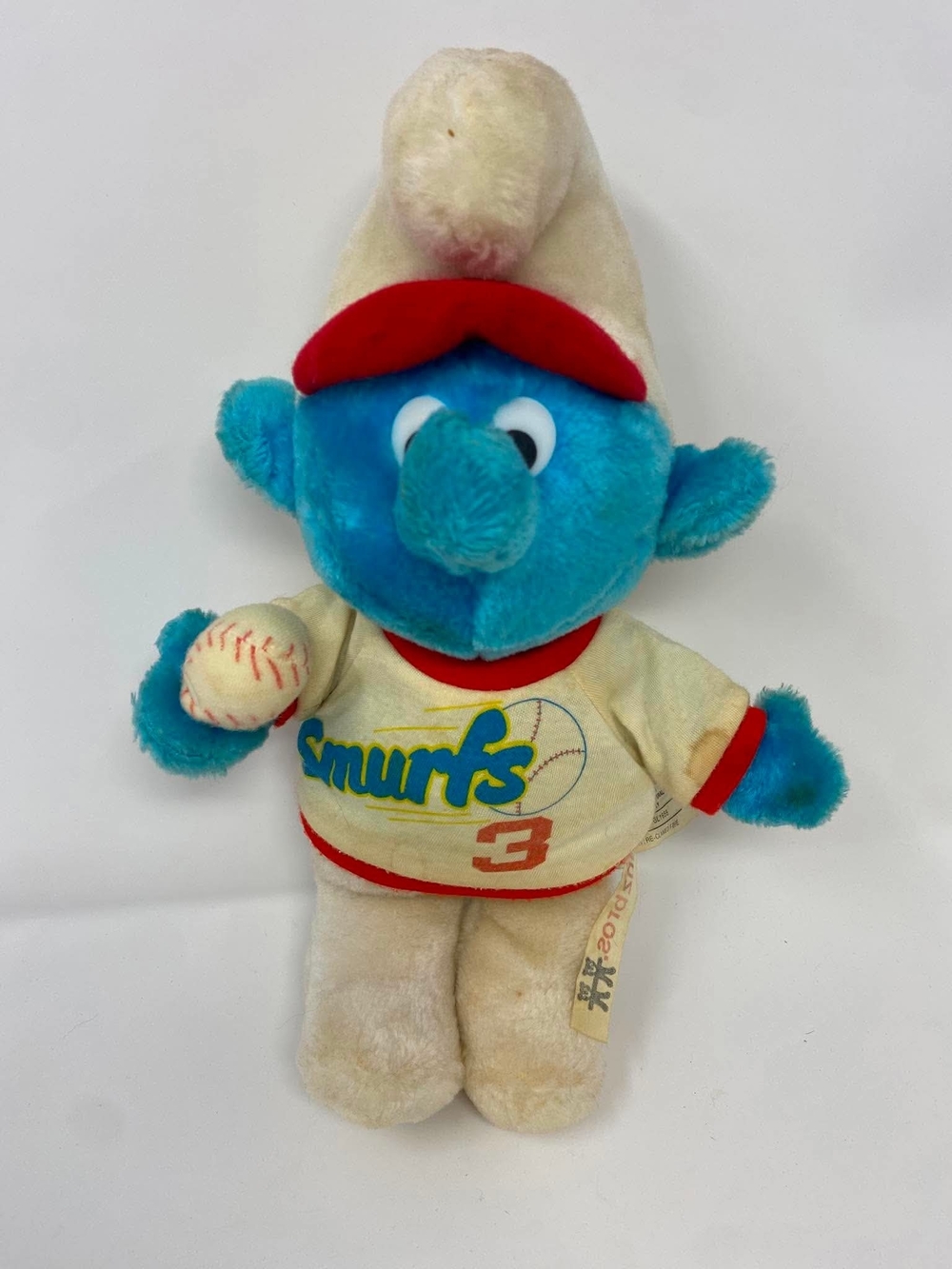 Shtroumpfs 80s Plush Baseball Player Toy - Official Collectible